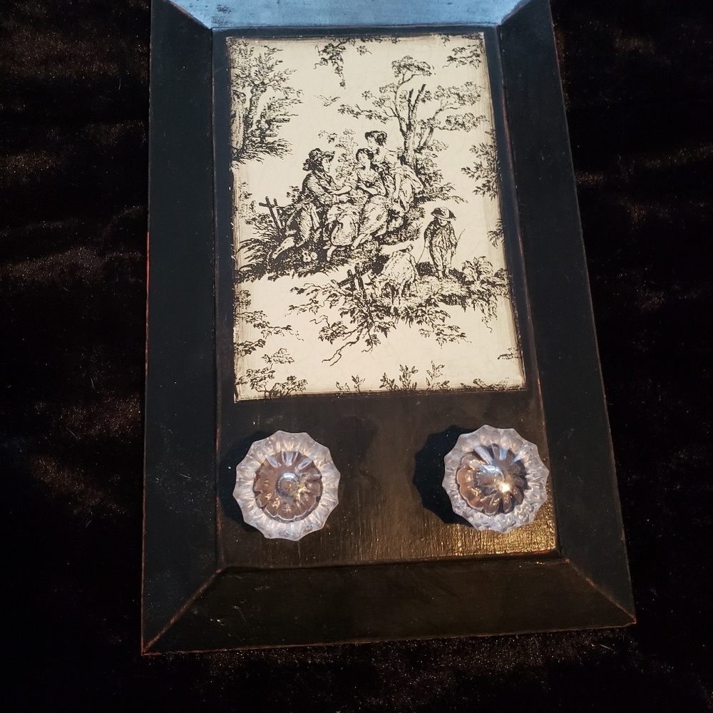 Cream and ball toile wall art